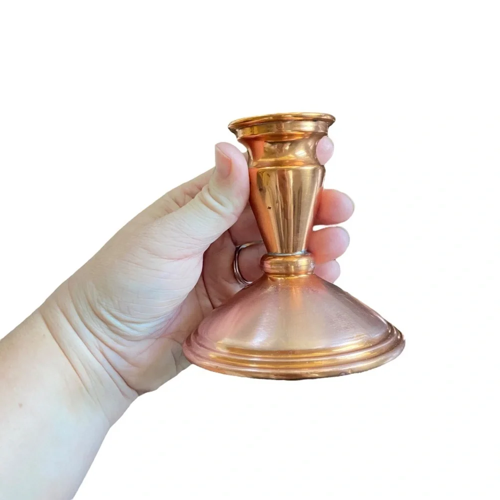 Copper Candle Holder with Felt Bottom by Coppercraft Guild, Vintage